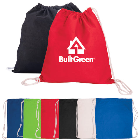 5 Oz. Cotton Drawstring Cinch-Up Backpack