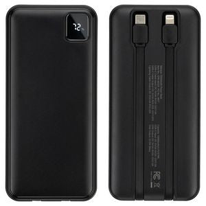 000642 Marquis 10000mAh 20W PD Power Bank with Built-In Cables