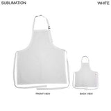 72 Hr Fast Ship - Domestic made Bib Apron, 25x28, No pockets, Adjustable Neck, Sublimated