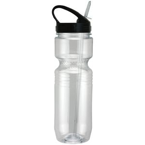 26 Oz. Translucent Jogger Bottle w/ Sport Sip Lid and Straw