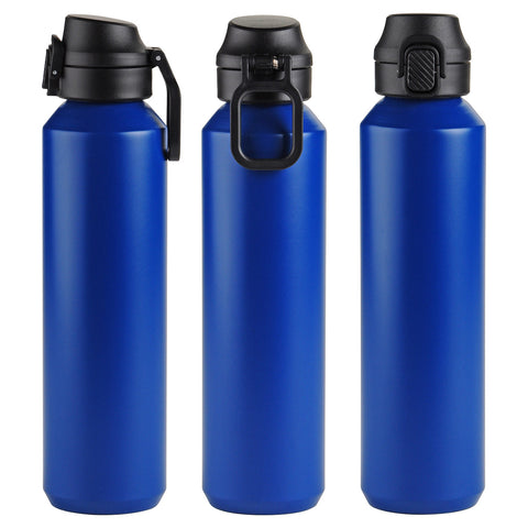 Nexus 27 oz Recycled Aluminum Bottle with Flip-Top Lid and Carabiner