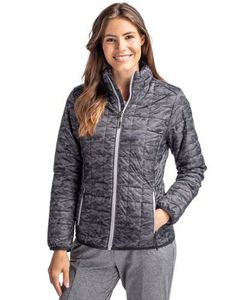 Cutter & Buck Rainier PrimaLoft Womens Eco Insulated Full Zip Printed Puffer Jacket