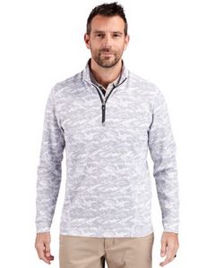 Cutter & Buck Traverse Stretch Camo Print Eco Quarter Zip Mens Pullover