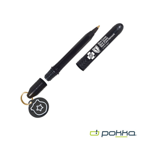 Pokka? Pocket Pen w/Dock & Gold Keyring & Charm