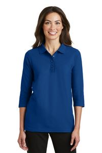 Port Authority® Ladies Silk Touch™ 3/4 Sleeve Polo Shirt