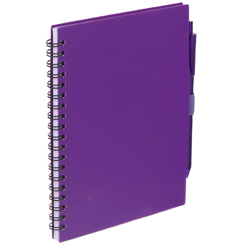 5.5'' x 7'' FSC® Recycled Spiral Notebook w/ rPET Pen