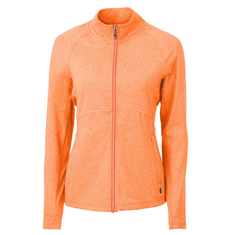 Cutter & Buck Adapt Eco Knit Heather Recycled Womens Full Zip