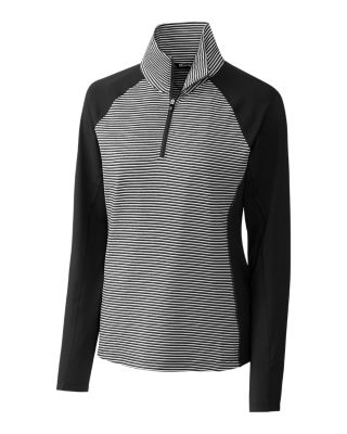 Cutter & Buck Forge Tonal Stripe Stretch Half Zip Womens Top