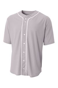 A4 Short Sleeve Full-Button Baseball Top