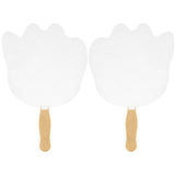 Paw Print Sandwiched Hand Fan (2 Side/ 1 imprint color)