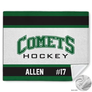 Team Blanket in Plush and cozy Mink Flannel Fleece, 50x60, Couch size, Sublimated edge to edge