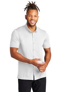 MERCER+METTLE™ Stretch Pique Full-Button Polo