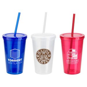 Trifecta 16 oz Tumbler with Lid + Straw