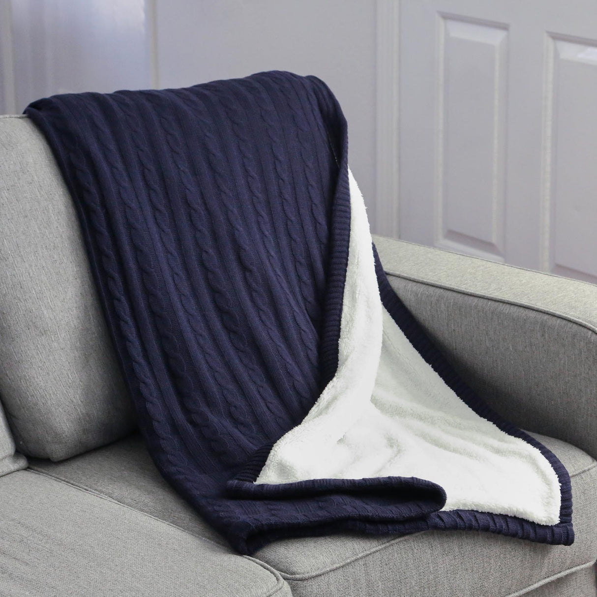 Sweater Weather Sherpa Blanket W/ Pillowcase