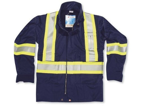 Navy Blue Indura® Ultrasoft® Safety Parka Jacket