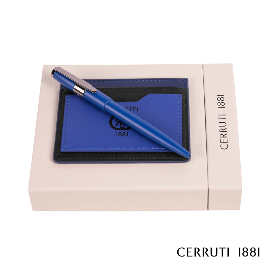 Cerruti 1881® Brick Card Holder & Block Pen Gift Set