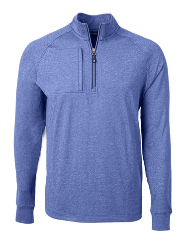 Cutter & Buck Adapt Eco Knit Heather Mens Big & Tall Quarter Zip Pullover