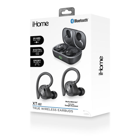 iHome XT-82 True Wireless Earbuds & Charger Case