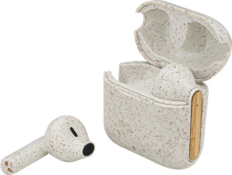 EarthTrendz Wheat Straw & Bamboo Earbuds & Case