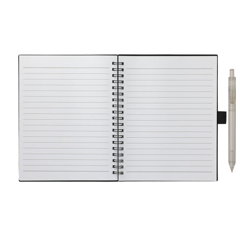 5.5'' x 7'' FSC® Recycled Spiral Notebook w/ rPET Pen
