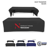 48 Hr Quick Ship - Polycotton Twill Table Throw for 8' Table, Drape style, 3 sided, Open Back