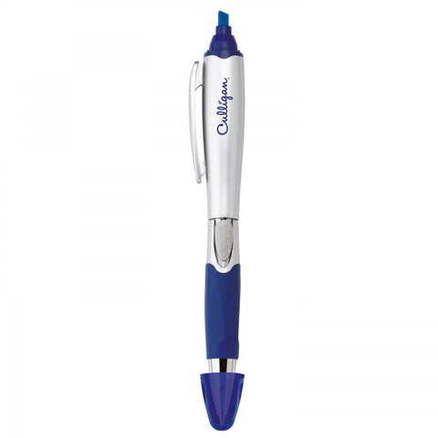 Silver Blossom Ballpoint Penhighlighter
