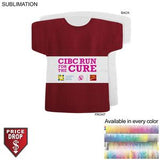 Sponsorship Shirt Shape Microfiber Dri-Lite Terry Keepsake Towel, 18x17, Sublimated Front Side