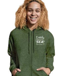 Adult Full Zip Vantage Heather Hoodie - Embroidery