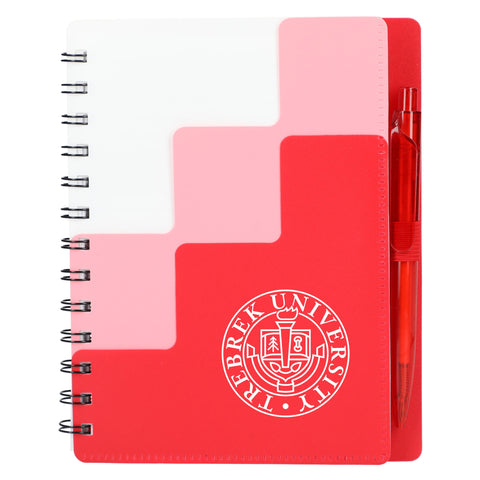 5'' x 7'' Recycled Pace Spiral Notebook w Pen
