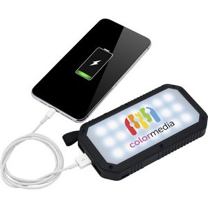 Trio Port Solar Charge LED Power Bank 8,000 mAh