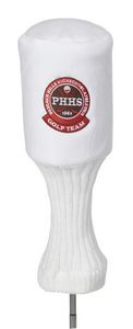 Barrel style Plush White Golf Head Cover