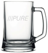 ~ Kassel 16.75oz heavy base clear glass handled mug - Bulk Packaging/Pallet