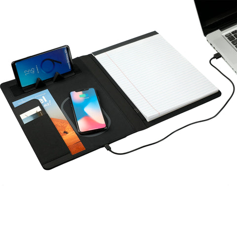 10'' x 12.5'' Vienna Wireless Charging Writing Pad with FSC® Mix Paper
