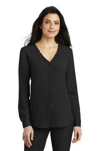 Ladies Port Authority® Long Sleeve Button-Front Blouse