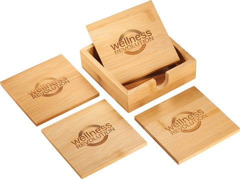 Bamboo Coaster Set