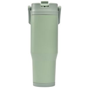 Polar Duo - 32 oz. Double-Wall Recycled Stainless Steel Tumbler with Storage Base - Laser