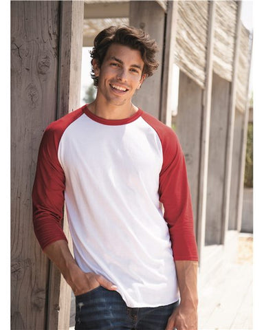 JERZEES Premium Blend Ringspun Three-Quarter Sleeve Raglan Baseball T-Shirt