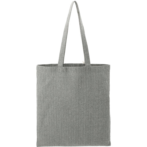 Recycled Cotton Herringbone Tote w/Zip Pocket 7oz