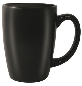 Houston 16oz gloss black ceramic mug - Etched