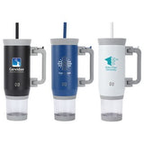 NAYAD® Quest 23 oz Stainless Steel Double-Wall Mug with Foldable Handle & Snack Cup