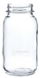 Canmore 32oz square shape jar clear glass - Etched