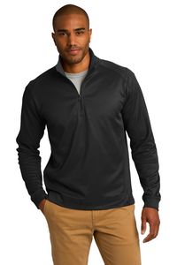 Port Authority® Men's Vertical Texture 1/4-Zip Pullover Sweater