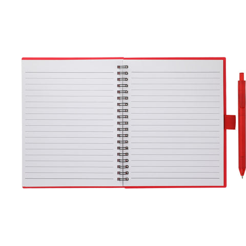 5.5'' x 7'' FSC® Recycled Spiral Notebook w/ rPET Pen