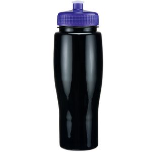 24 Oz. Contour Bottle w/ Push Pull Lid - Solid Colors