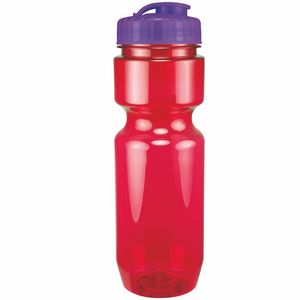 22 Oz. Translucent Bike Bottle w/ Flip Top Lid