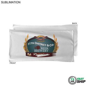 72 Hr Fast Ship - Absorbent Microfiber Dri-Lite Terry White Pool, Travel Towel, 22x44, Sublimated