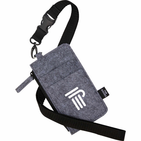 THE GOODS™ Recycled Felt Lanyard Wallet