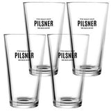 ~Mixing Glass 16oz clear, set of 4 in a Sable gift box