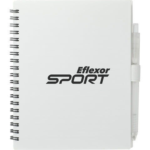 5.5'' x 7'' FSC® Recycled Spiral Notebook w/ rPET Pen