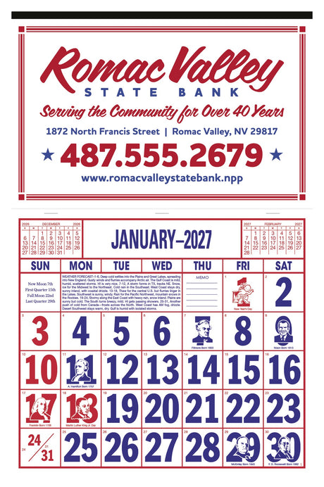 Skinner & Kennedy Apron Style Calendar image